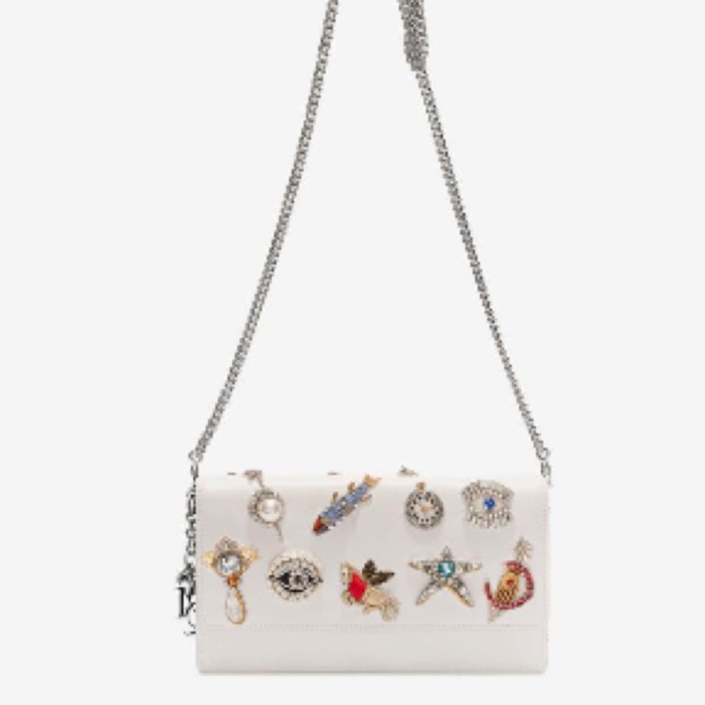 Alexander McQueen OBSESSION CHARM EMBROIDERED BAG